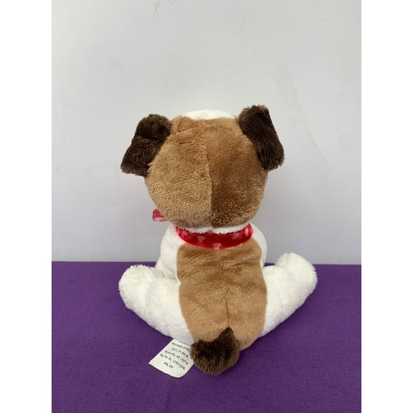 Walmart 7 Inch Terrier Bulldog Puppy XOXO Heart Red Sheer Bow Hearts Plush Stuff - Picture 3 of 9